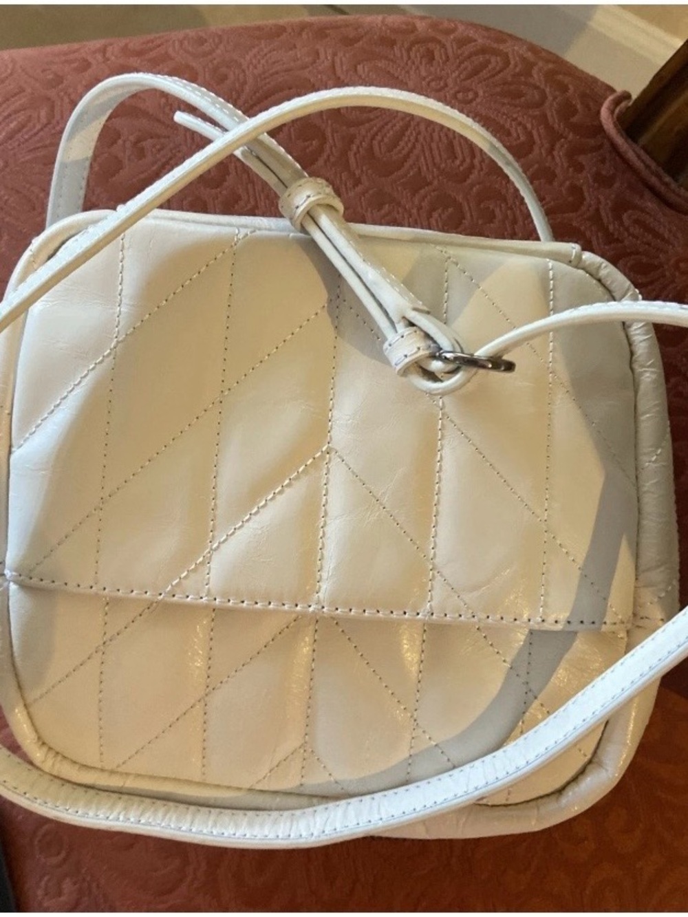 Karl Lagerfeld White Quilted Mini Lafayette oww Crossbody Bag - Picture 5 of 6